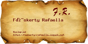 Fáskerty Rafaella névjegykártya